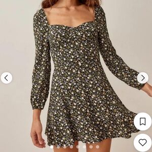 Reformation Mochi Floral Long Sleeve Mini Dress